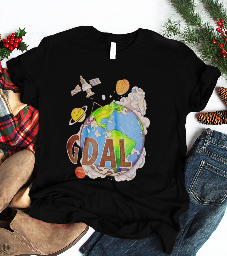 GDAL Astronaut Exploring Planets Orbiting Earth T-Shirt