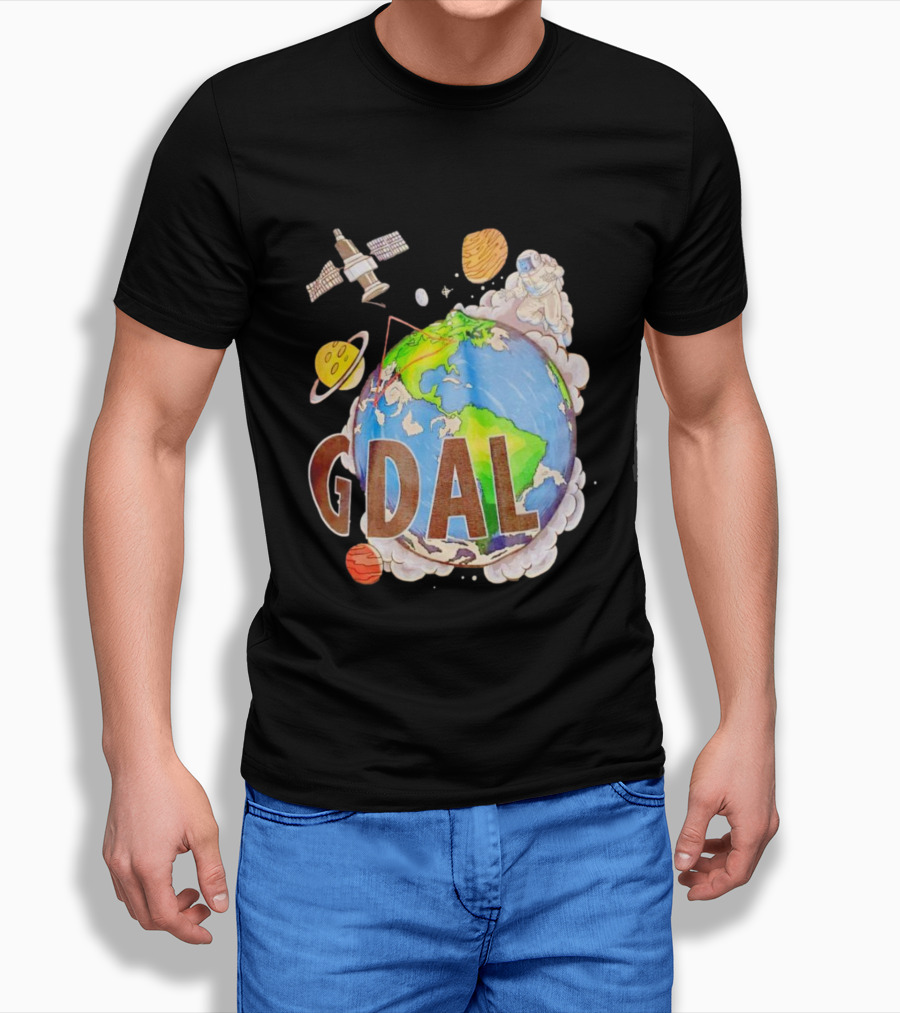 GDAL Astronaut Exploring Planets Orbiting Earth T-Shirt