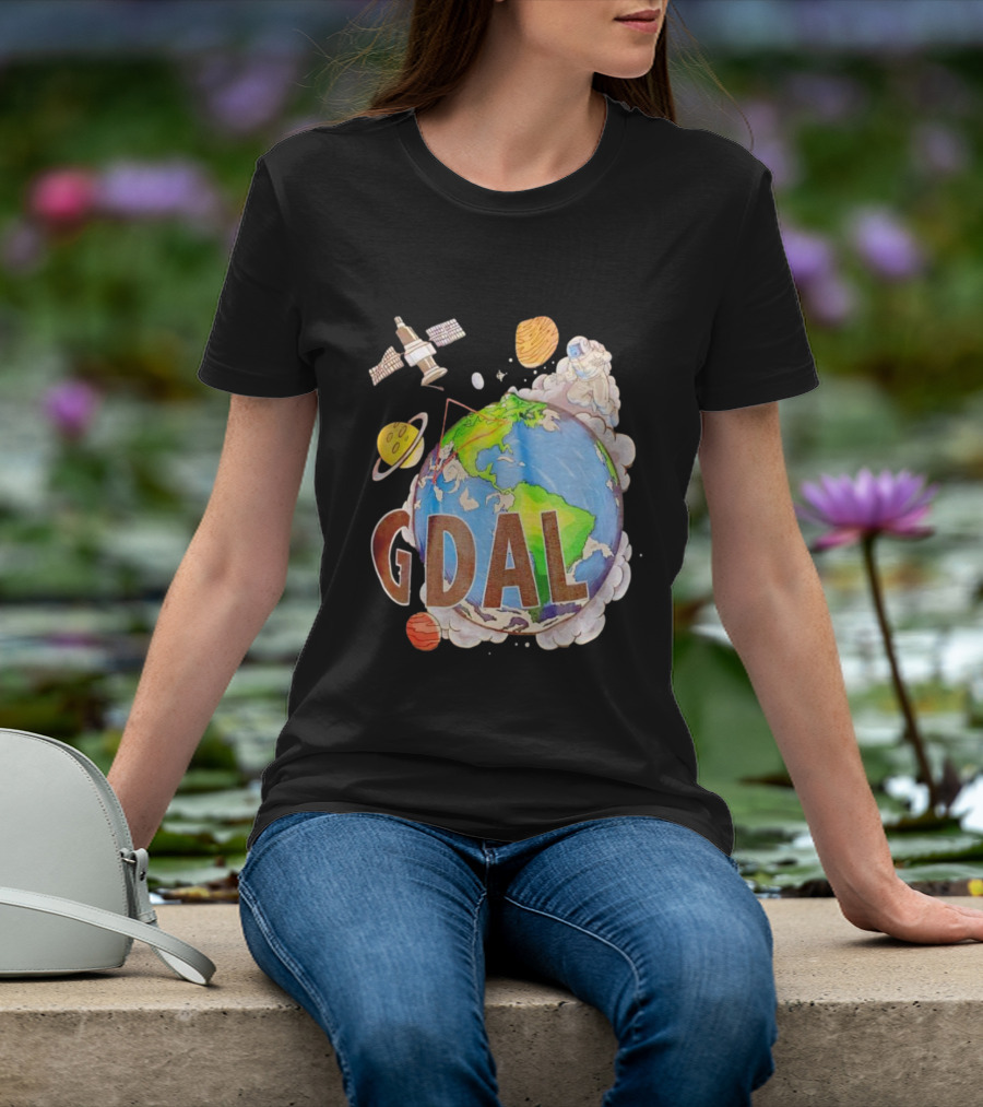 GDAL Astronaut Exploring Planets Orbiting Earth T-Shirt