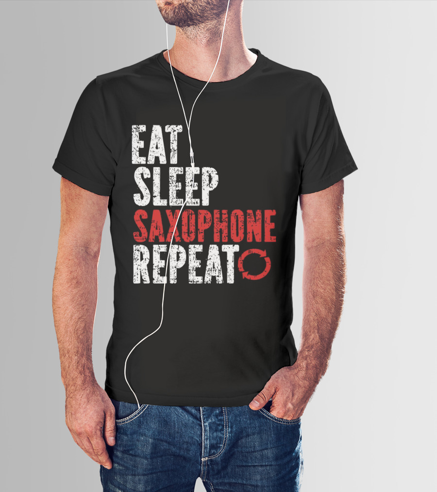 Eat Sleep Saxophone Repeat Halloween T-Shirt