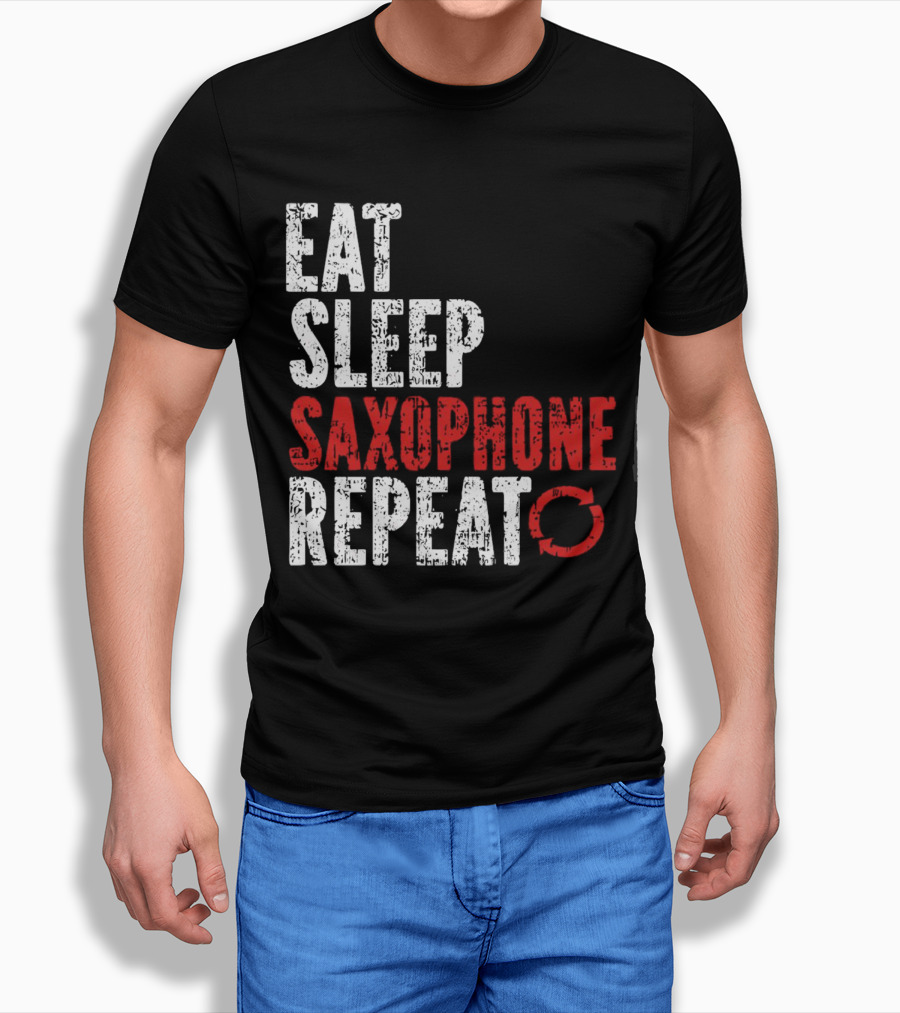 Eat Sleep Saxophone Repeat Halloween T-Shirt