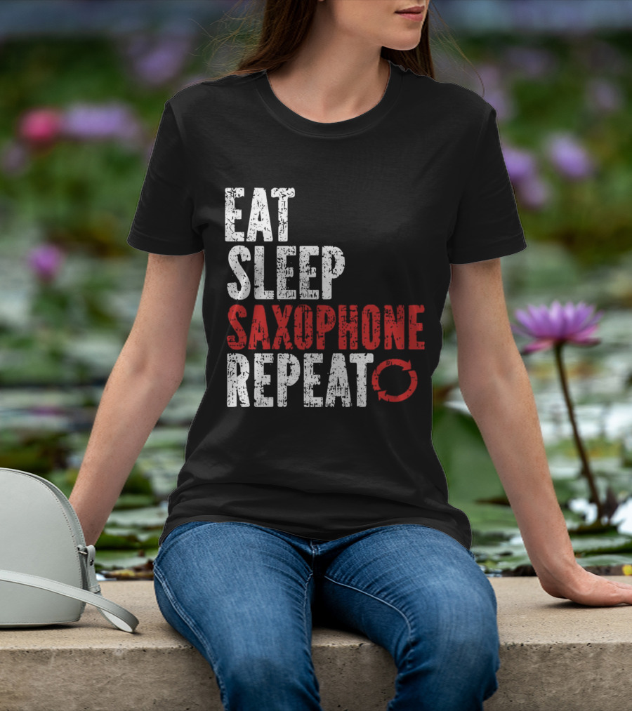 Eat Sleep Saxophone Repeat Halloween T-Shirt