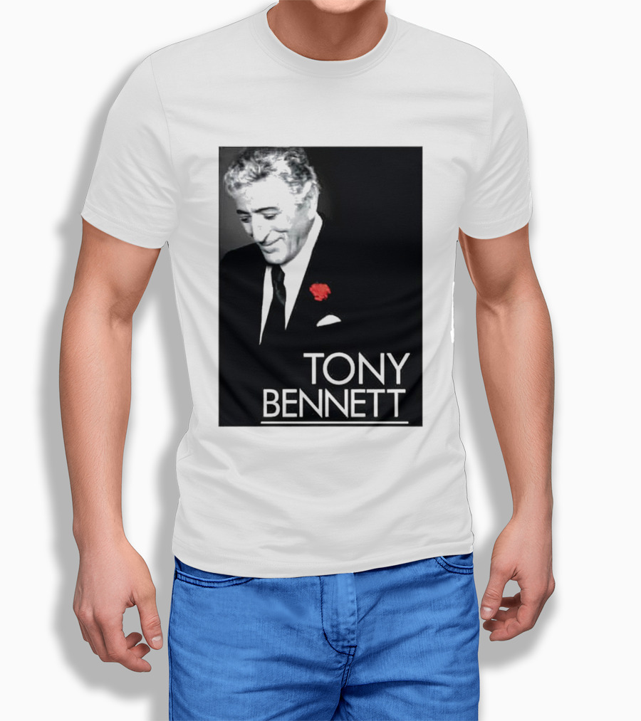 Tony Bennett Thank You for the Memories with Red Rose T-Shirt