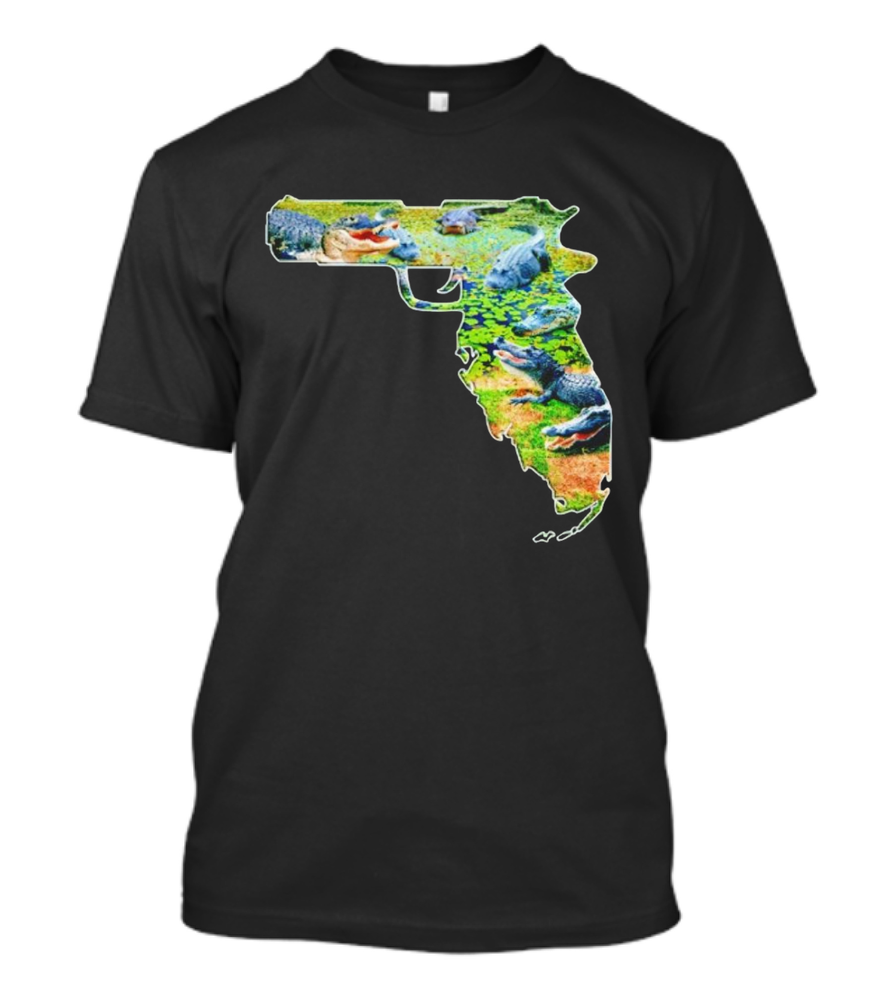 Florida Alligator Shape Gun T-Shirt