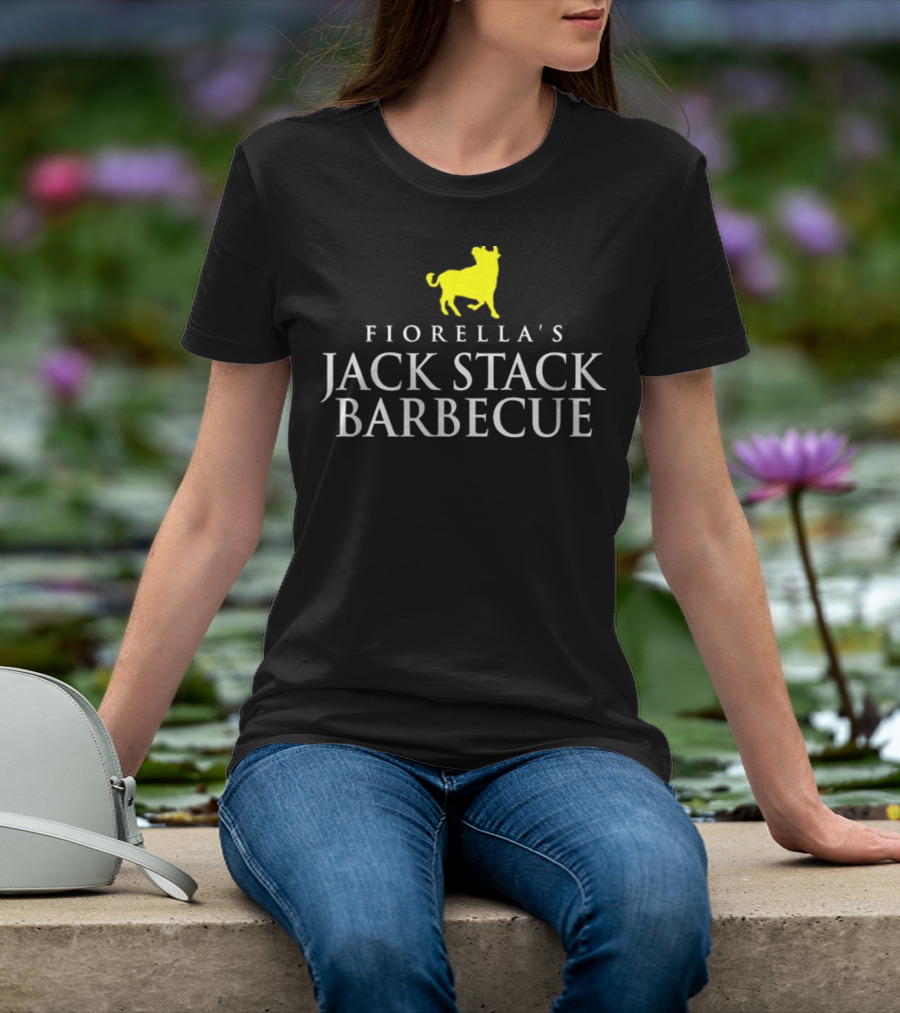 Fiorella's Jack Stack Barbecue Logo With Yellow Bull T-Shirt