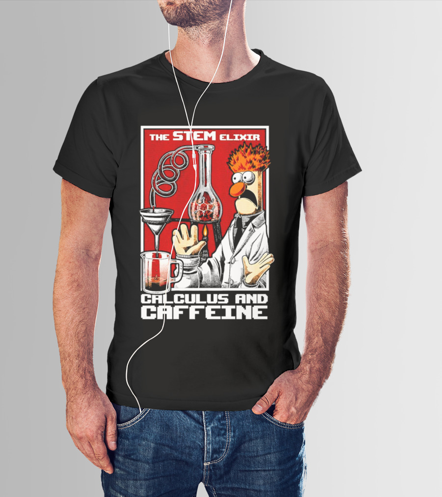 The STEM Elixir Calculus And Caffeine Beaker Character T-Shirt
