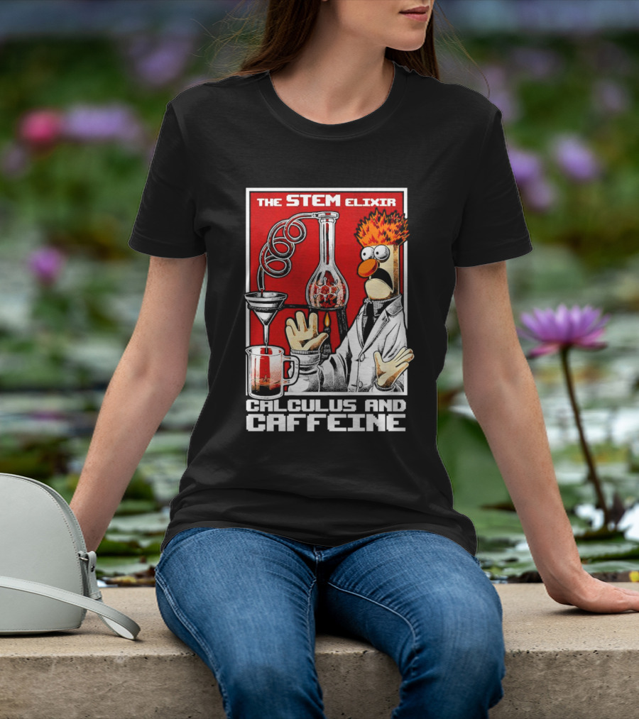 The STEM Elixir Calculus And Caffeine Beaker Character T-Shirt