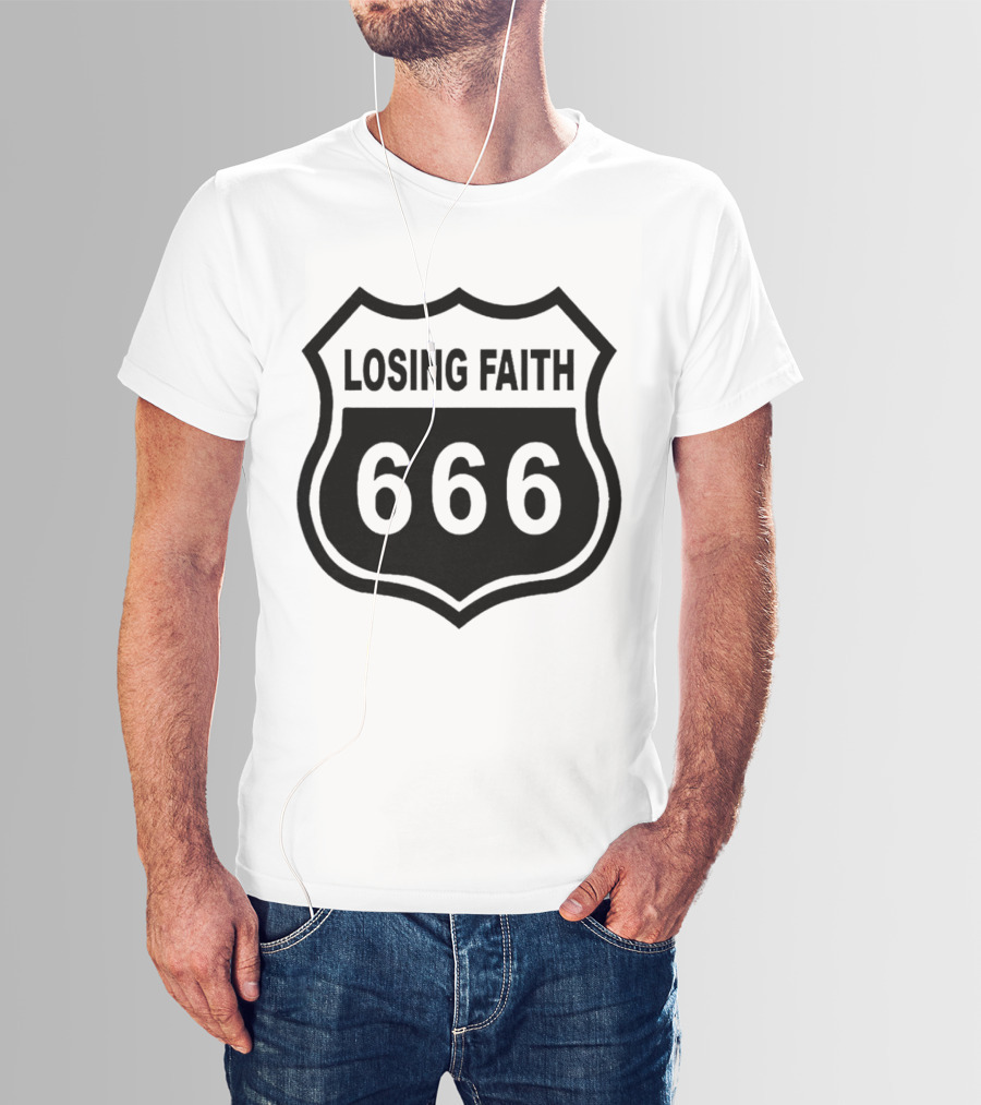 Losing Faith 666 Nikki Sixx Motley Crue Emblem T-Shirt