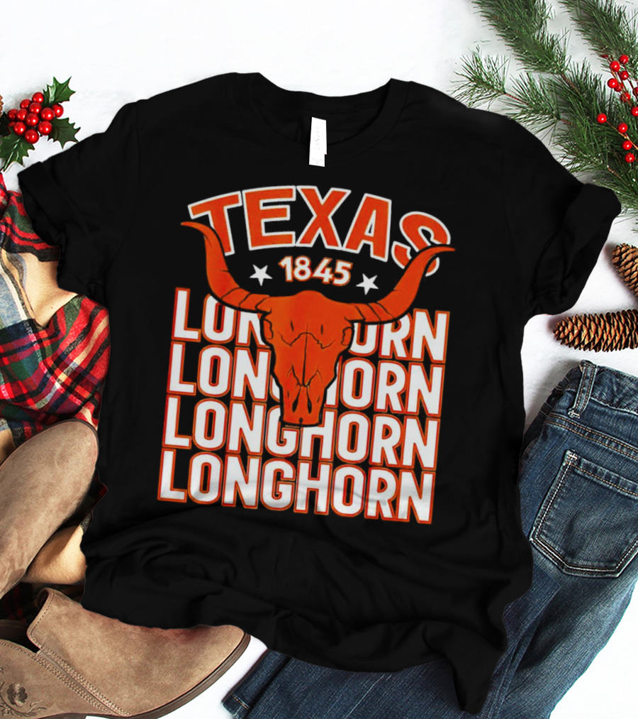 Texas Longhorn 1845 Horns Star T-Shirt