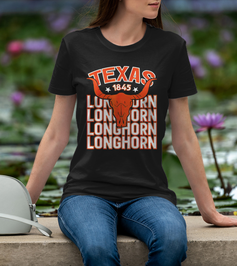Texas Longhorn 1845 Horns Star T-Shirt