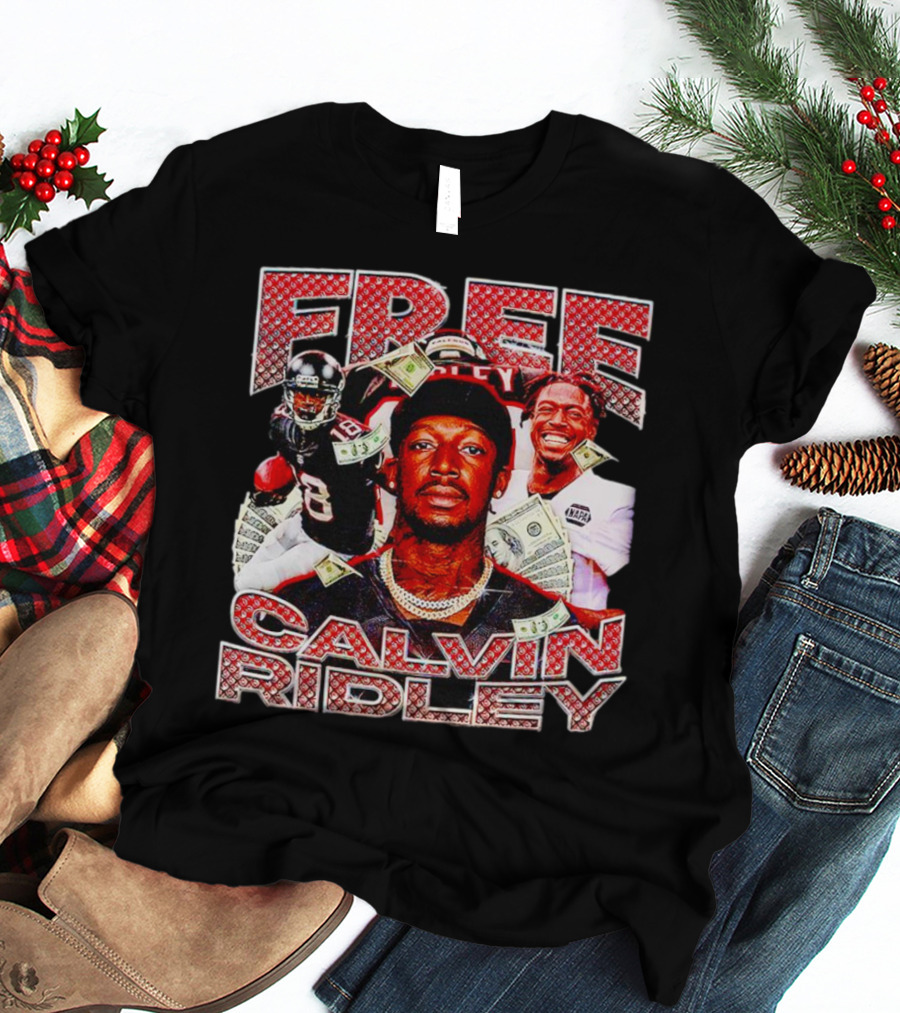 Free Calvin Ridley Atlanta Falcons 18 Vintage Football Player T-Shirt