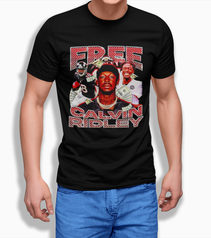 Free Calvin Ridley Atlanta Falcons 18 Vintage Football Player T-Shirt