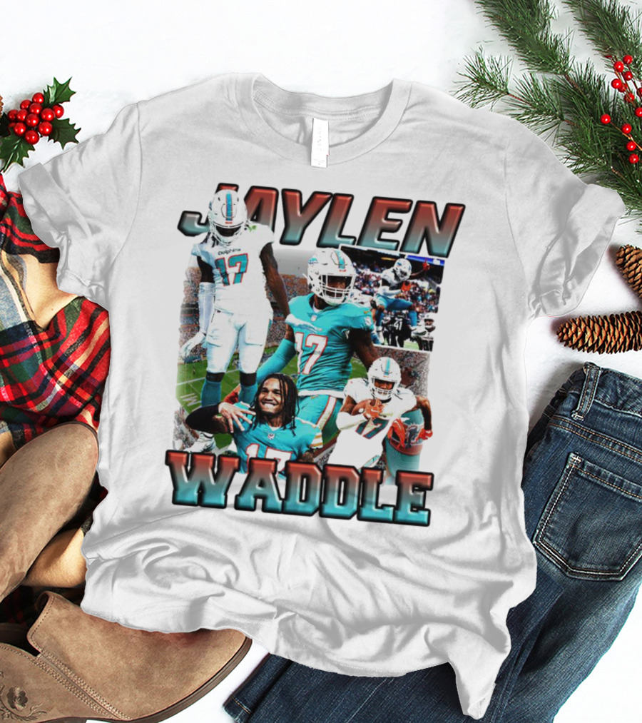 Jaylen Waddle Miami Dolphins Football Player Number 17 T-Shirt