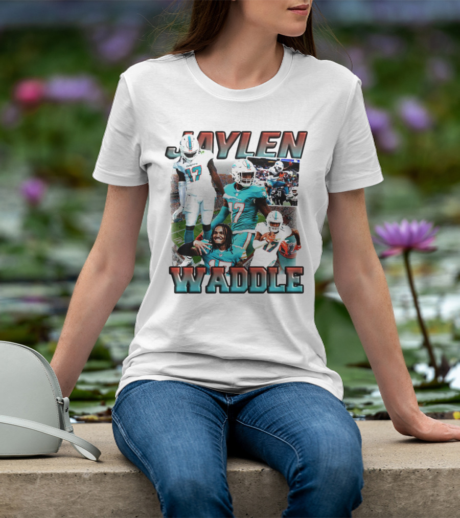 Jaylen Waddle Miami Dolphins Football Player Number 17 T-Shirt