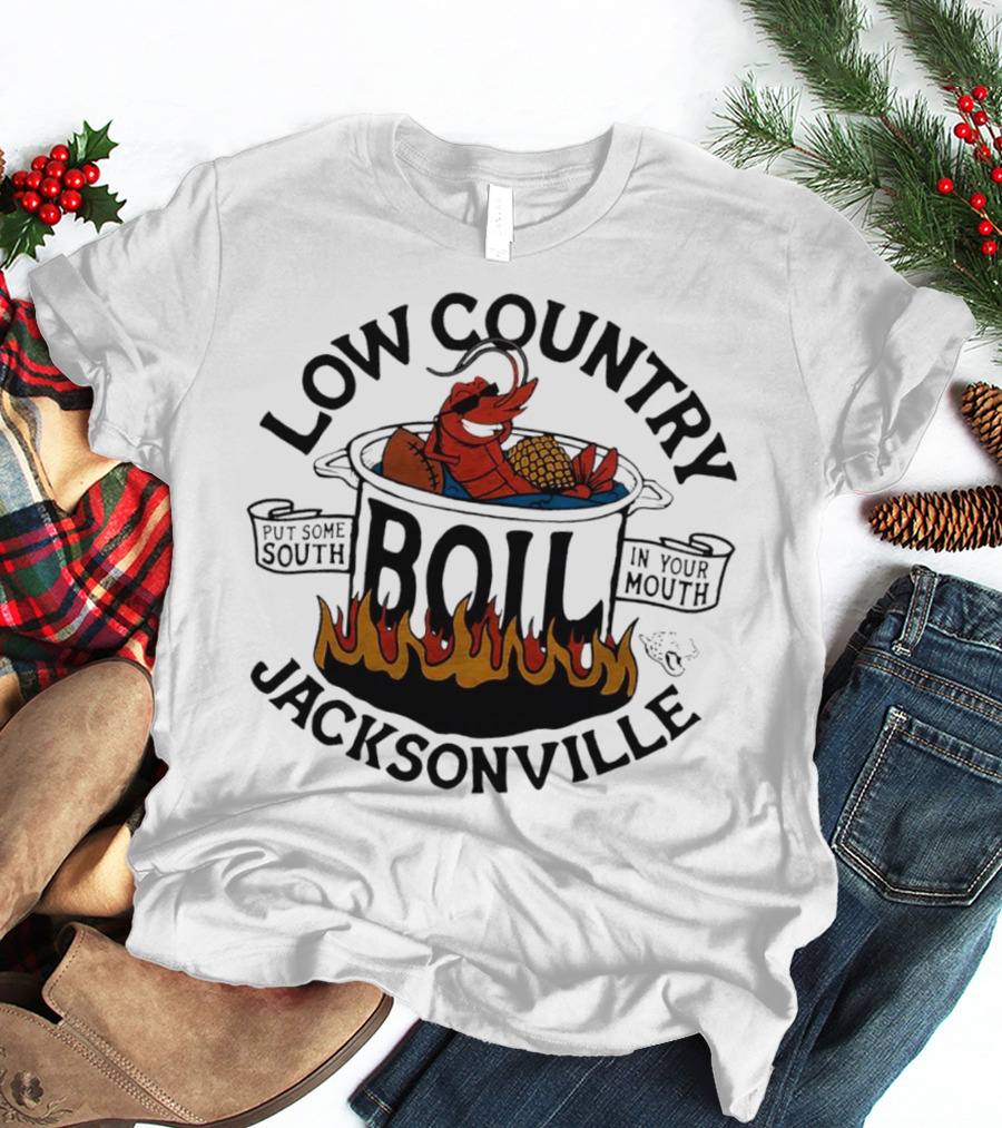 Low Country Boil Put Some South In Your Mouth Jacksonville Jaguars T-Shirt