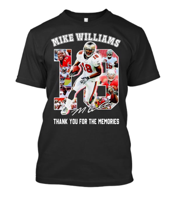 Mike Williams 19 Thank You For The Memories Tampa Bay Buccaneers Signature T-Shirt