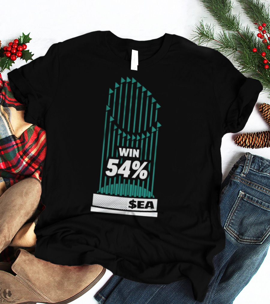 Seattle Mariners Win 54% $SEA Iconic Trophy T-Shirt