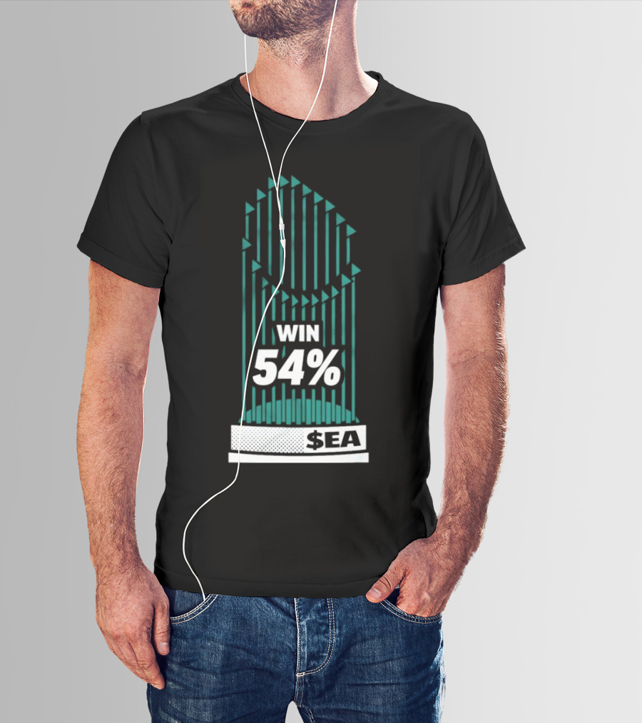 Seattle Mariners Win 54% $SEA Iconic Trophy T-Shirt