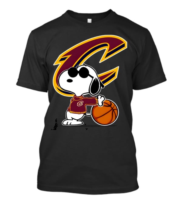 Snoopy Peanuts Cleveland Cavaliers NBA Basketball T-Shirt
