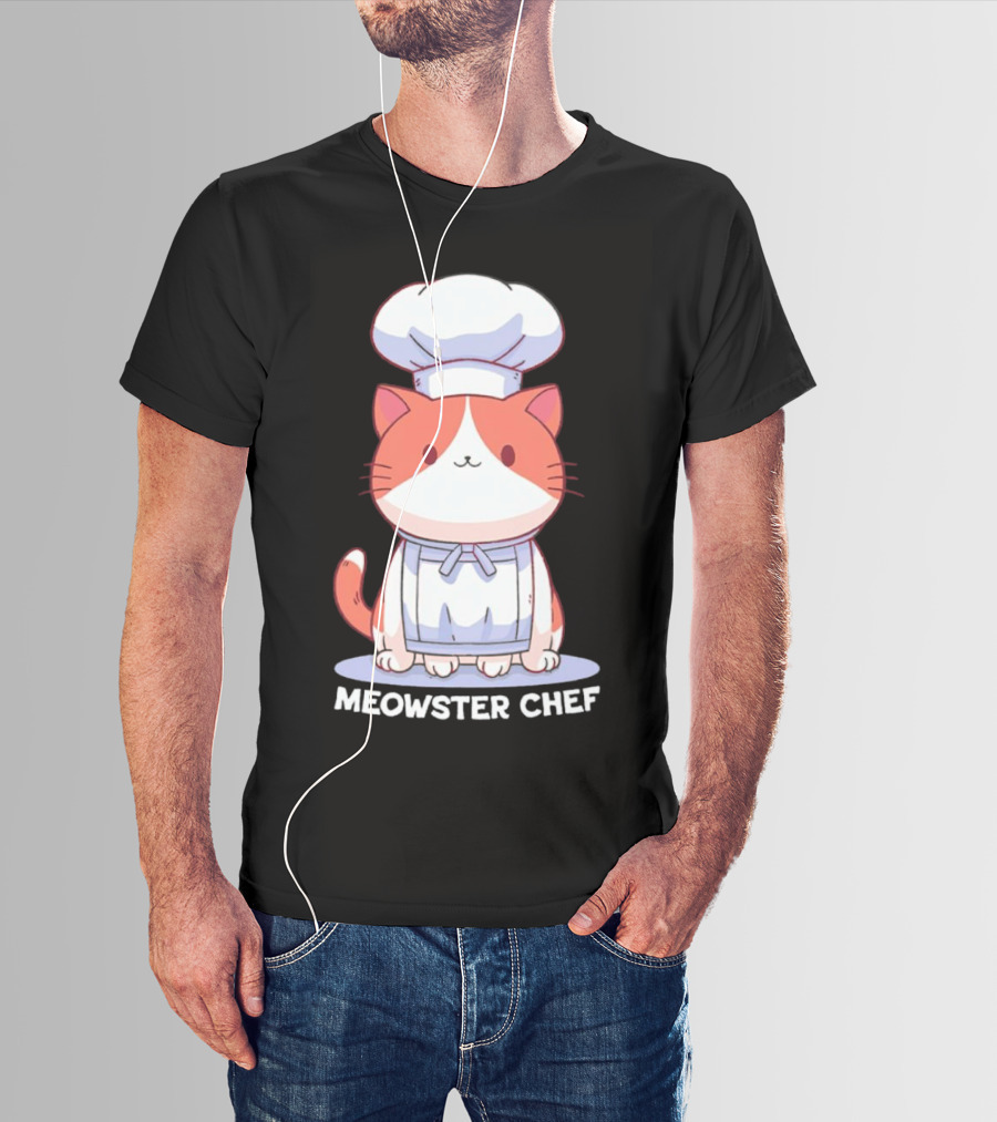 Meowster Chef Adorable Cat Cooking T-Shirt