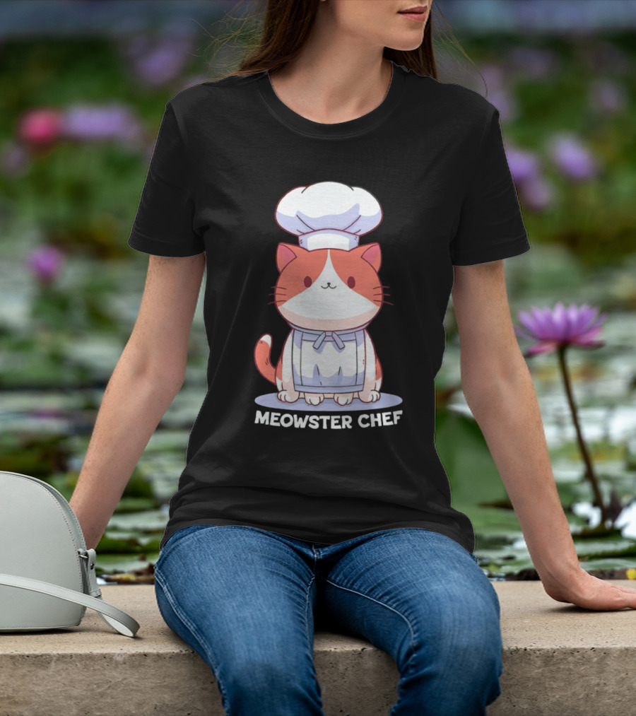 Meowster Chef Adorable Cat Cooking T-Shirt
