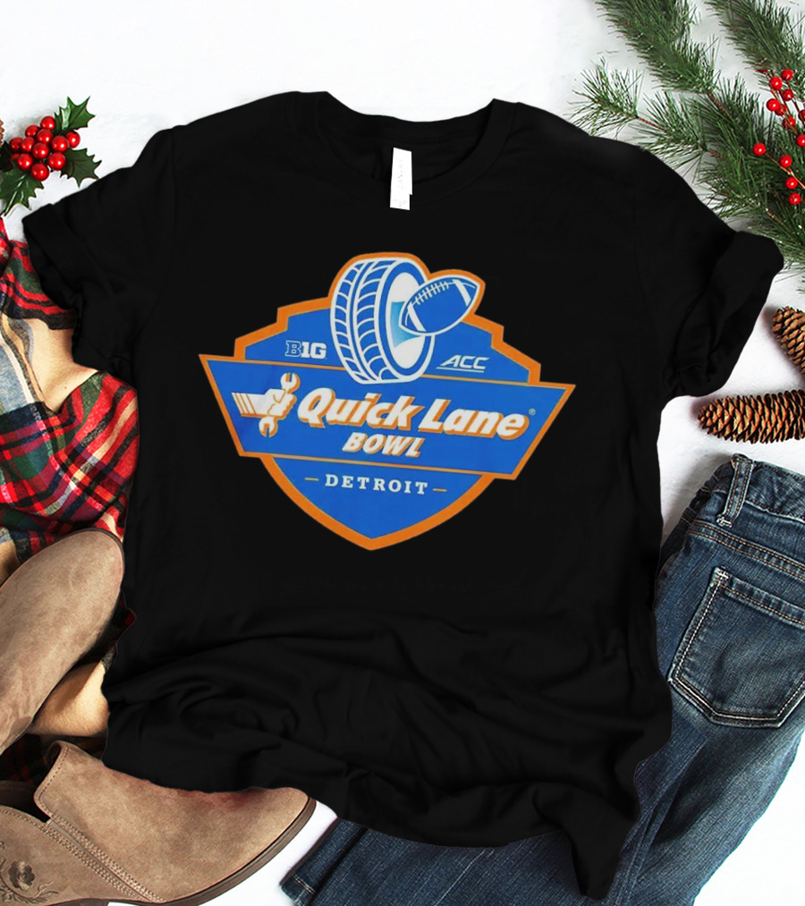 Big ACC Quick Lane Bowl Detroit Football Tire T-Shirt