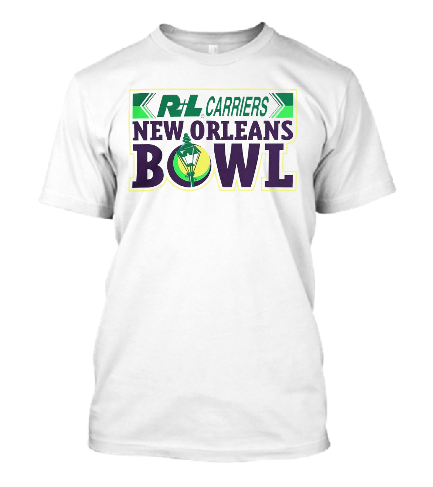 R+L Carriers New Orleans Bowl Purple Green Lantern T-Shirt
