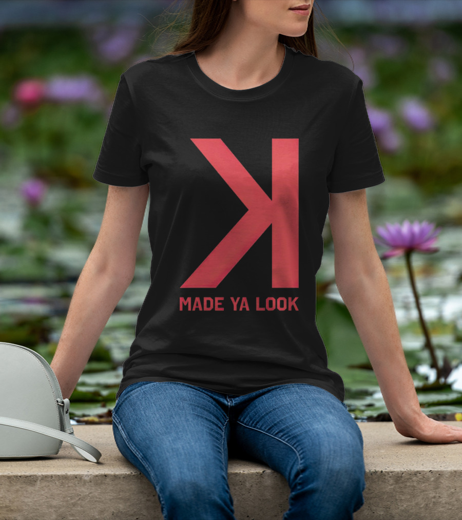 Made Ya Look Backwards K Baseball Strikeout Fan T-Shirt
