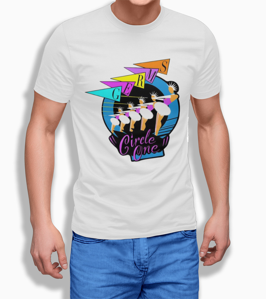 Germs Circle One Ballerina Silhouette Retro T-Shirt