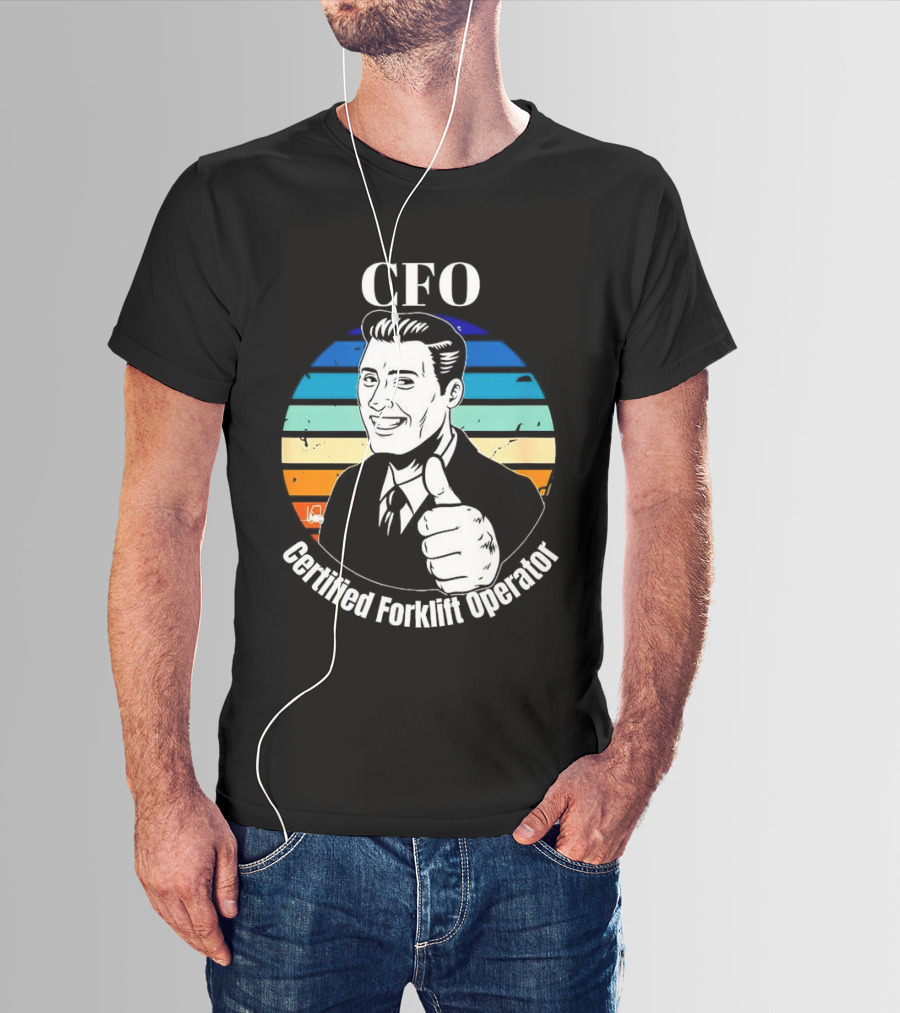 CFO Certified Forklift Operator Retro Thumbs Up T-Shirt
