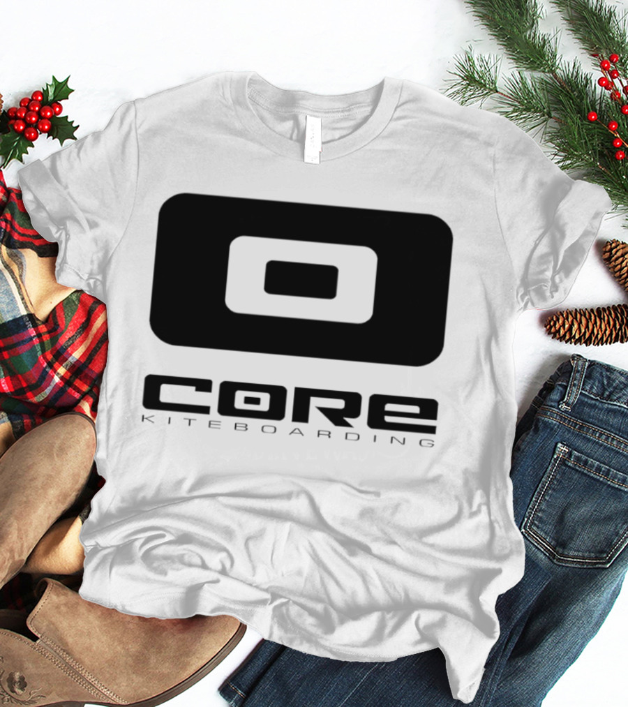 Core Kiteboarding Logo Icon With Bold Black Typography T-Shirt