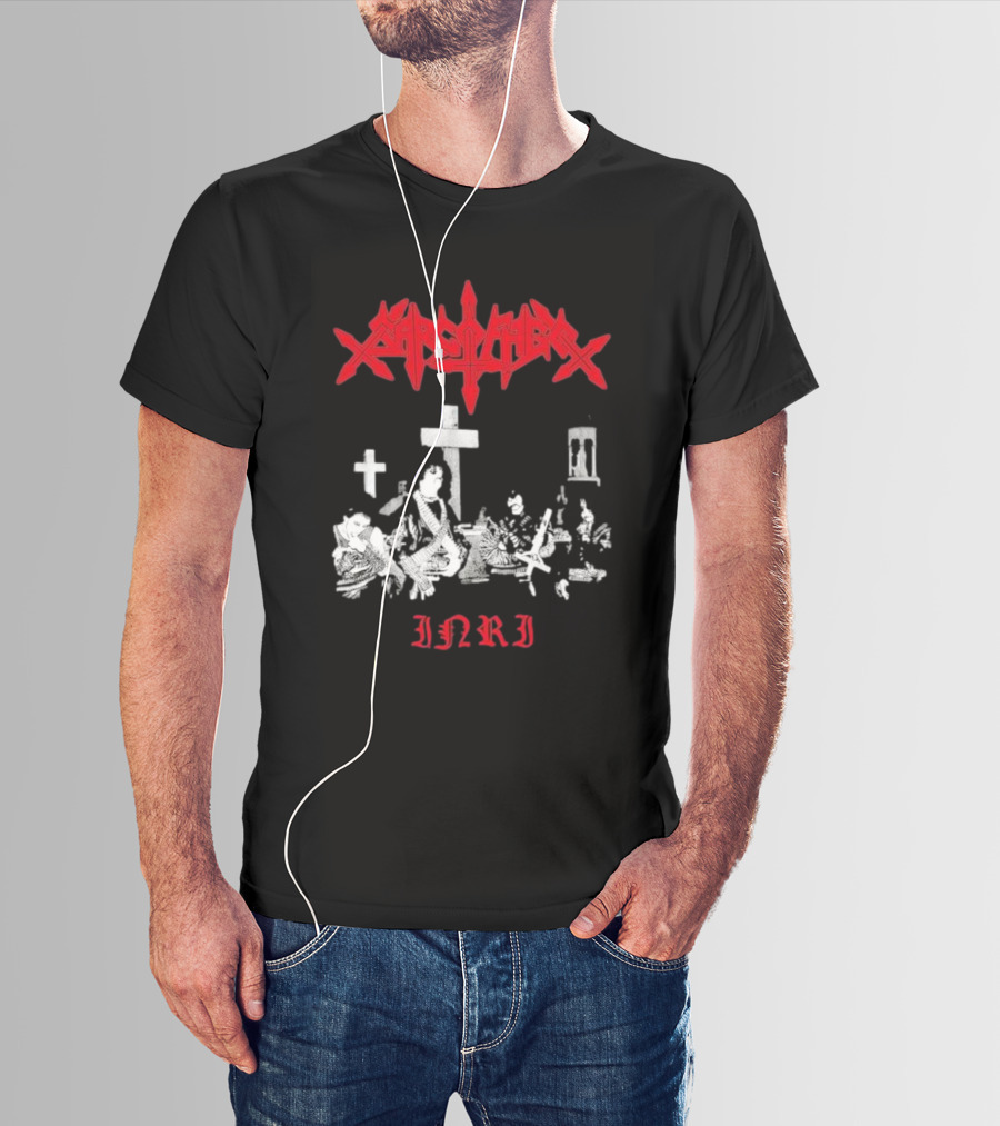Sarcofago INRI Graveyard Crosses Photo T-Shirt