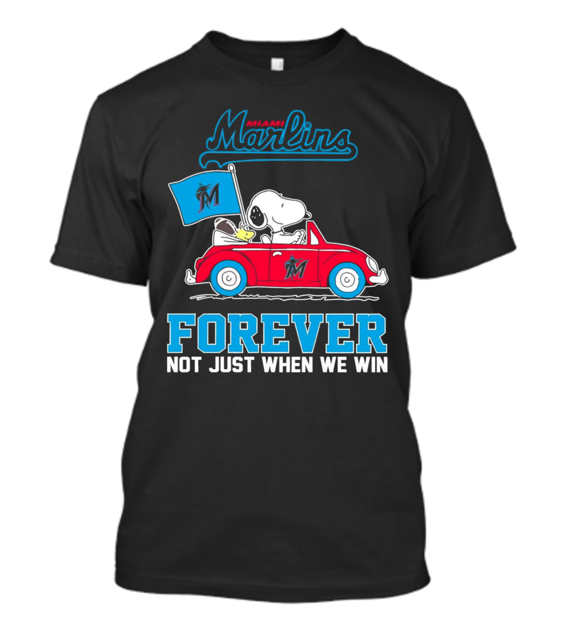 Snoopy Miami Marlins Forever Not Just When We Win T-Shirt