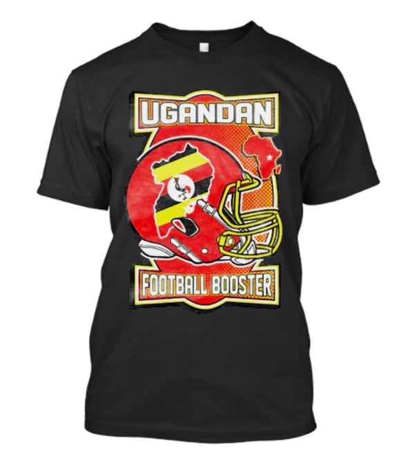 UGANDAN Football Booster Africa Map Flag Helmet T-Shirt