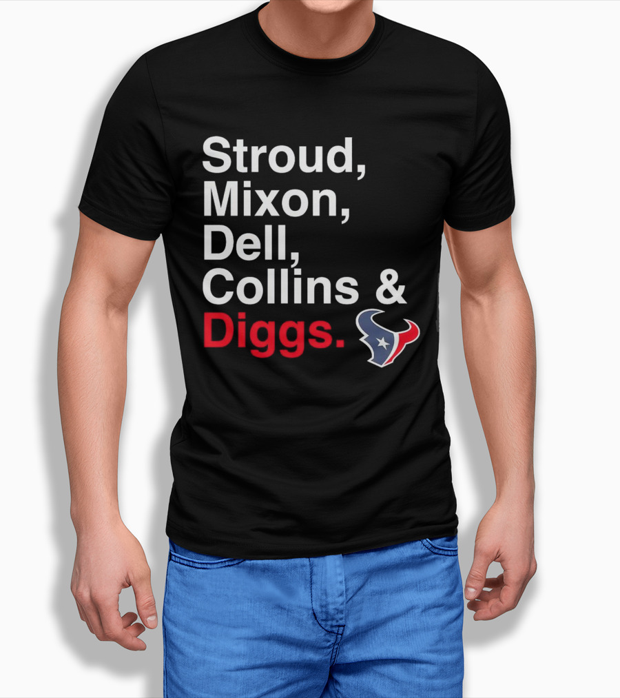 Houston Texans Stroud Mixon Dell Collins Diggs T-Shirt