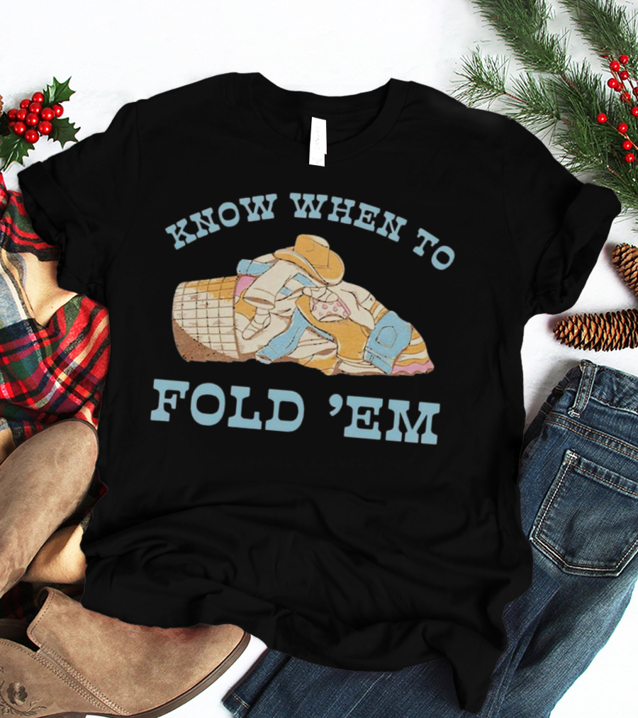 Know When To Fold 'Em Cowboy Laundry Basket T-Shirt