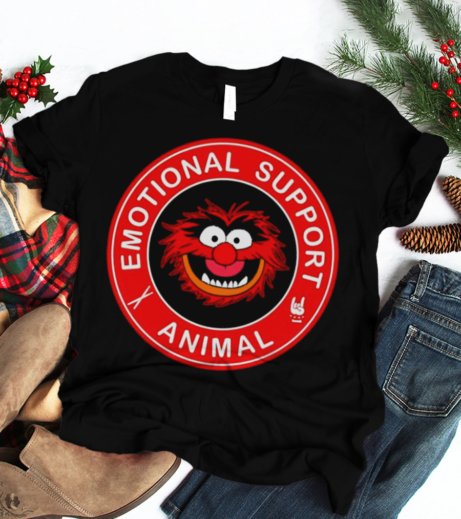 Emotional Support Animal Muppets Face Circle T-Shirt