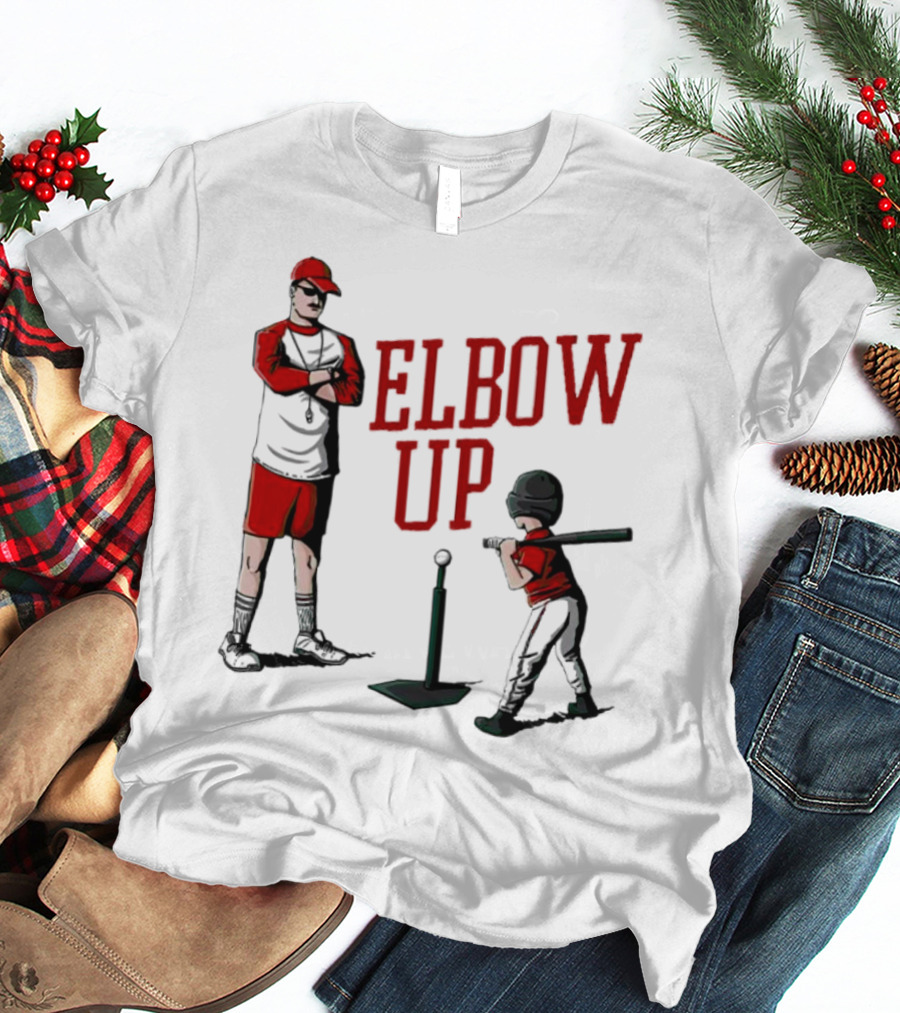 Elbow Up Baseball Coach Batting Stance T-Shirt