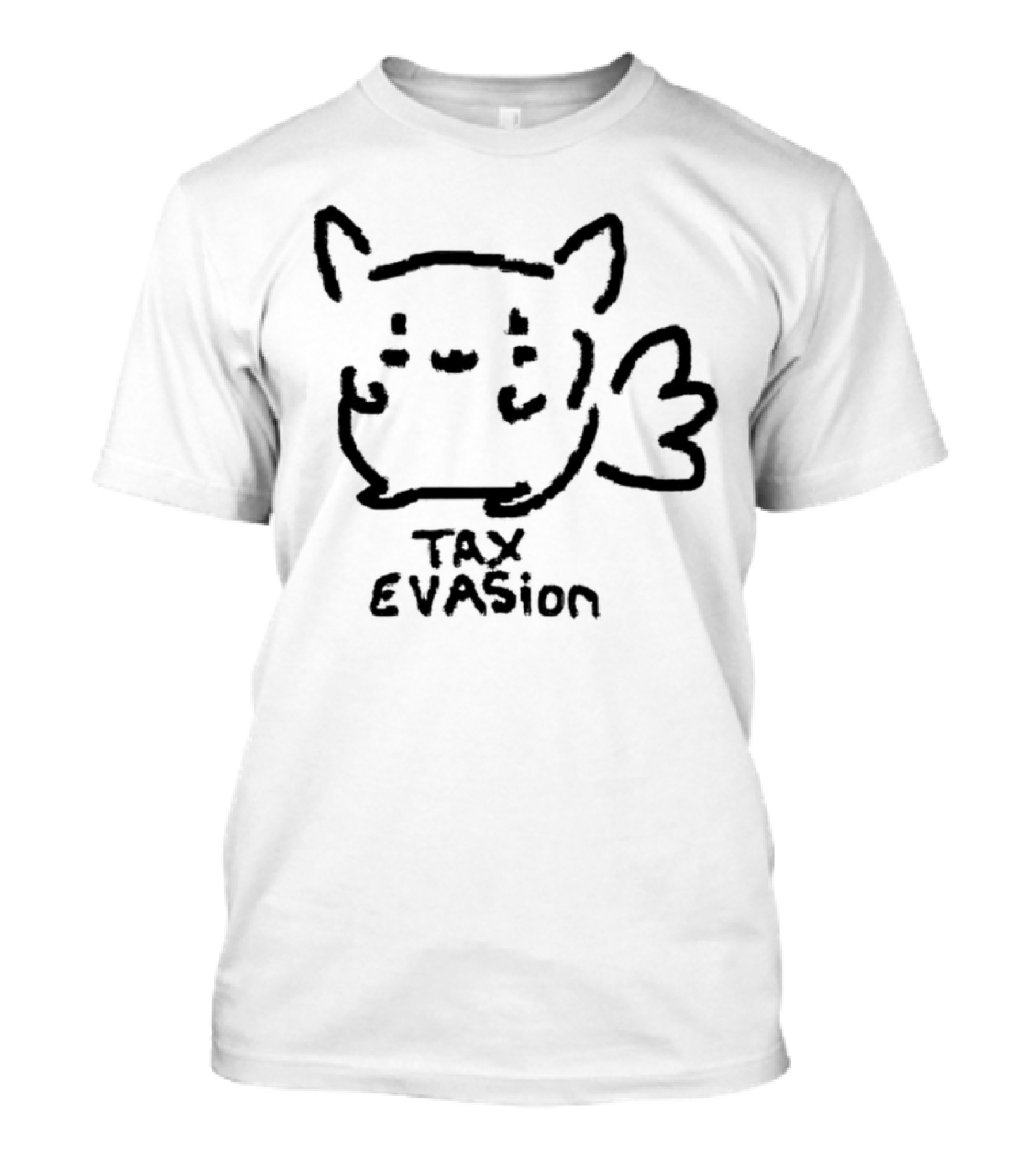 Tax Evasion Cute Character Sketch T-Shirt