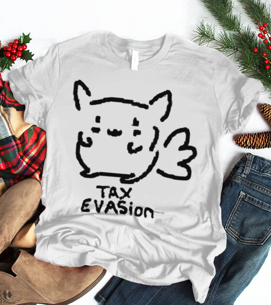 Tax Evasion Cute Character Sketch T-Shirt