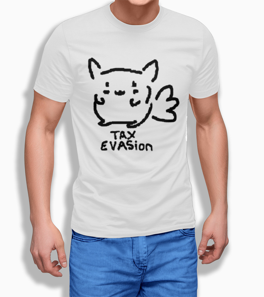 Tax Evasion Cute Character Sketch T-Shirt