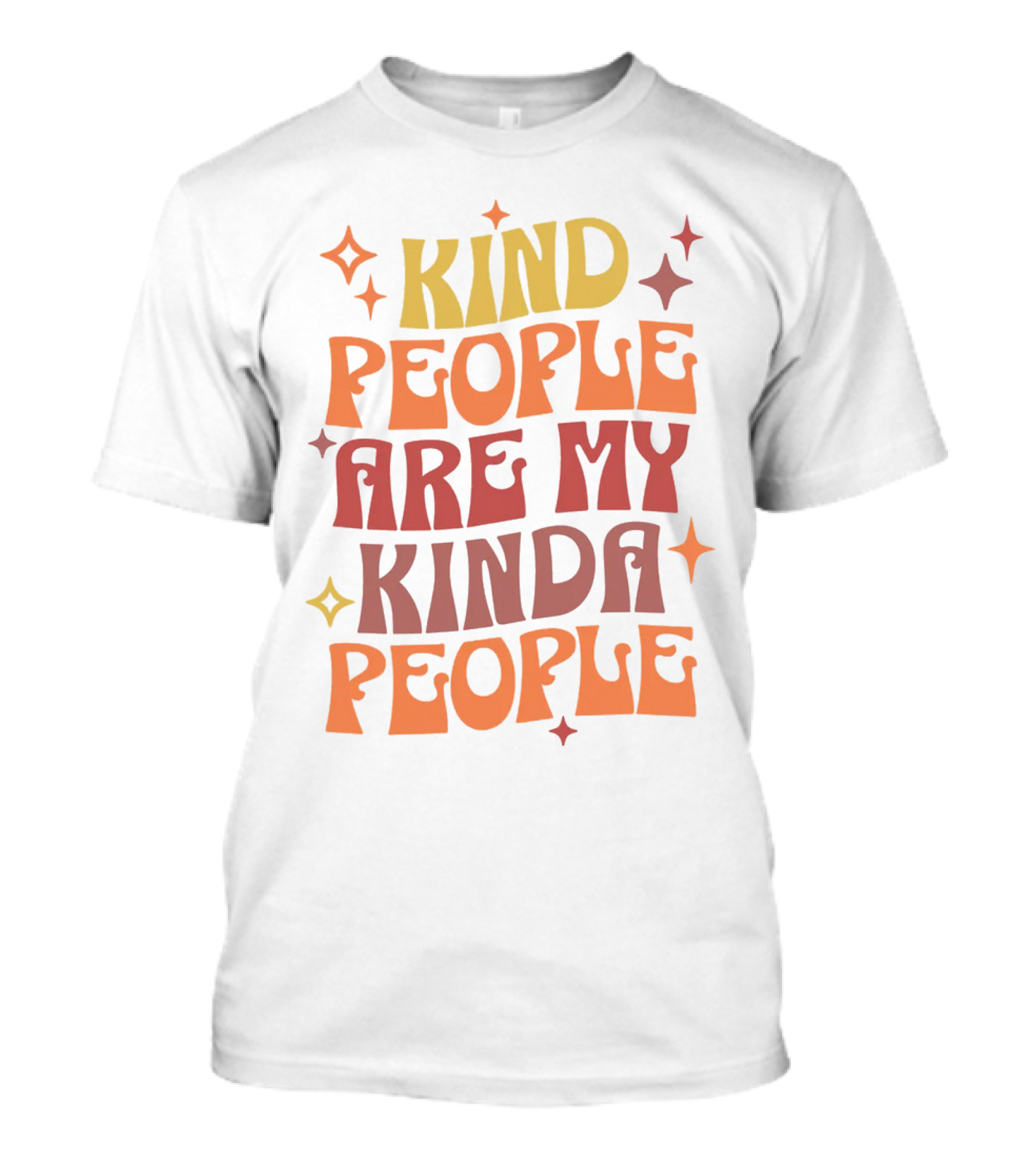 Kind People Are My Kinda People Groovy Retro Psychedelic T-Shirt