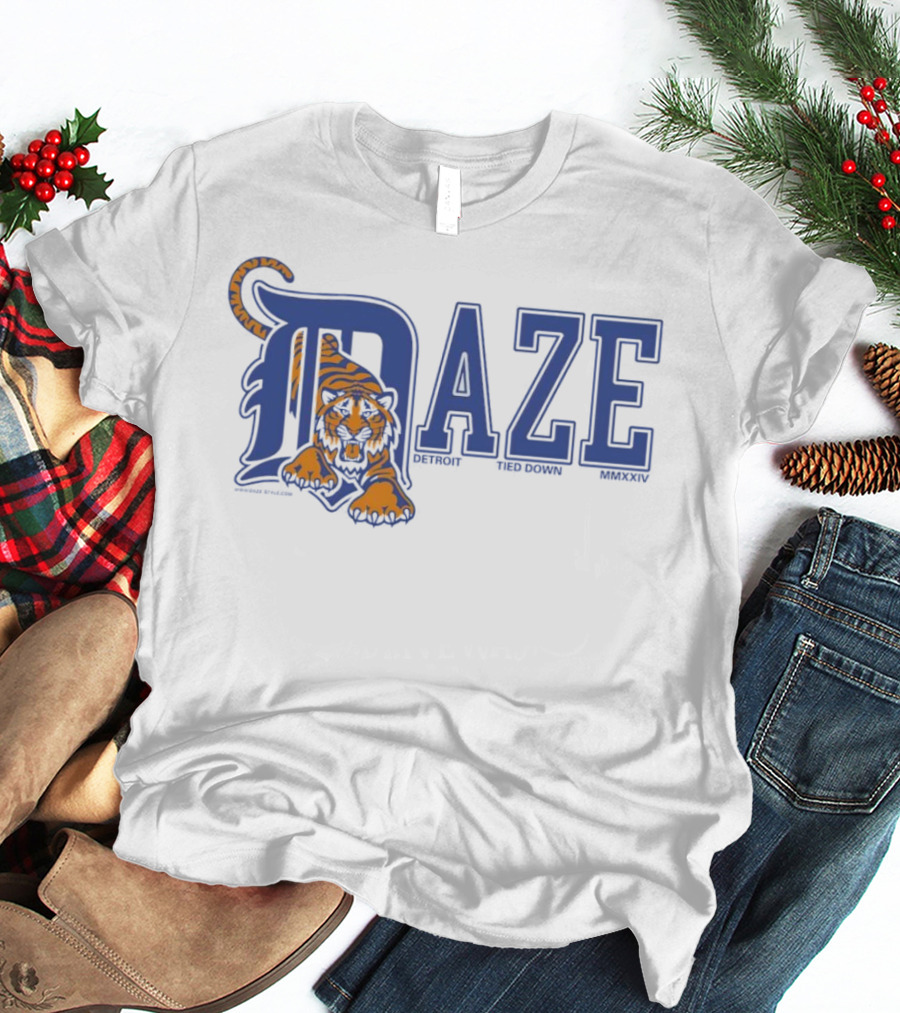 Daze Detroit Tiger Tied Down MMXXIV T-Shirt