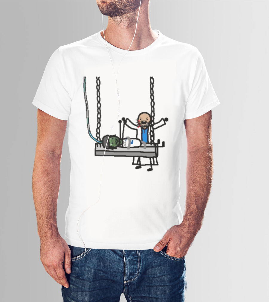 Dereck Its A Live-Ly Frankenstein Doctor With Green Zombie On Medical Table T-Shirt