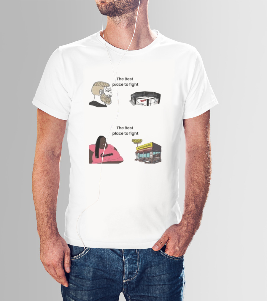 The Best Place To Fight Waffle House Queen Belt T-Shirt