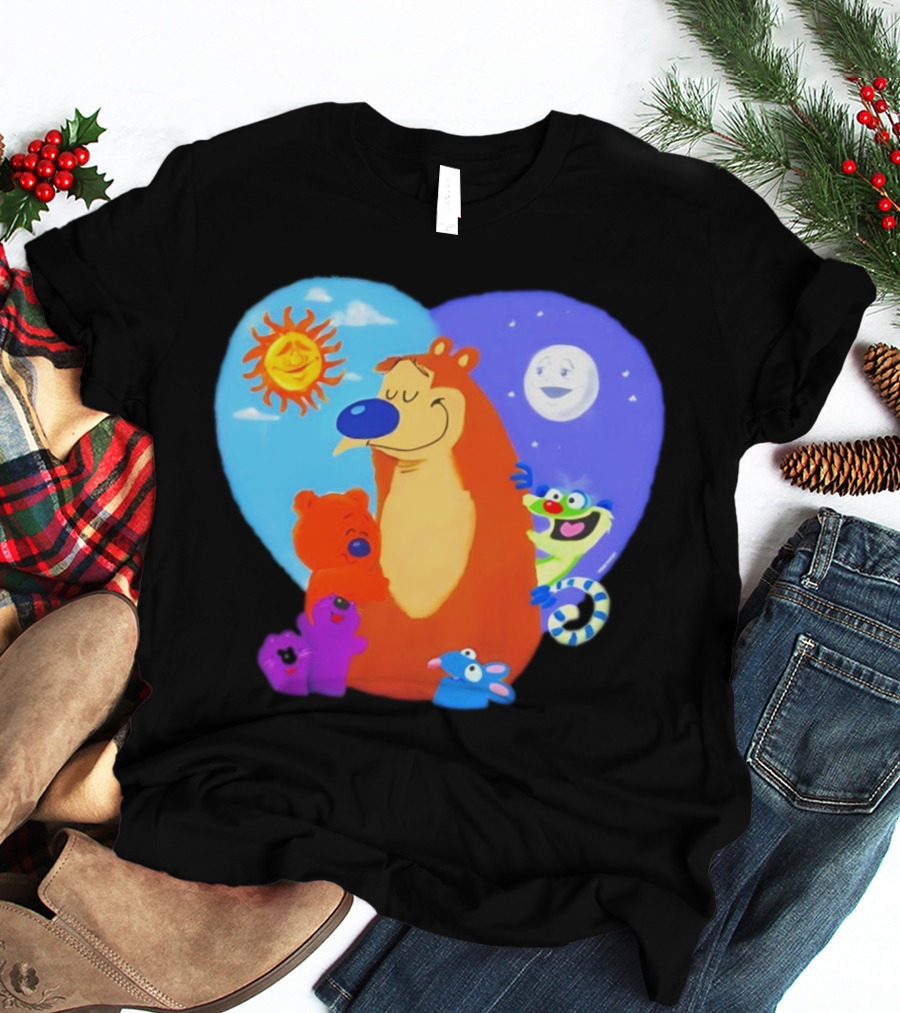 Bear In The Big Blue House Muppet History With Sun And Moon Characters T-Shirt