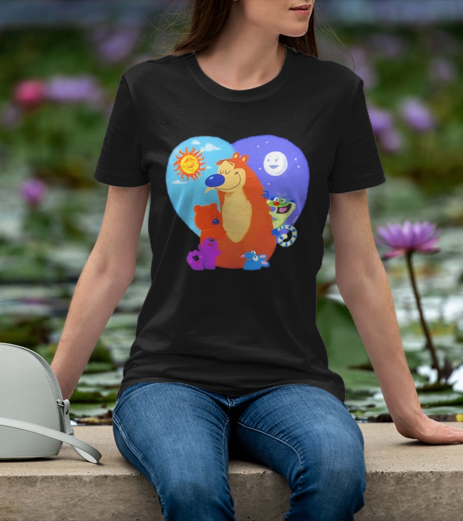 Bear In The Big Blue House Muppet History With Sun And Moon Characters T-Shirt