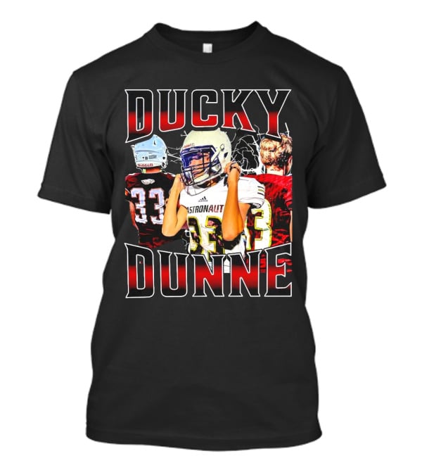 Ducky Dunne Astronaut 33 Football Player T-Shirt