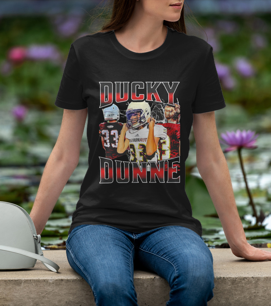 Ducky Dunne Astronaut 33 Football Player T-Shirt