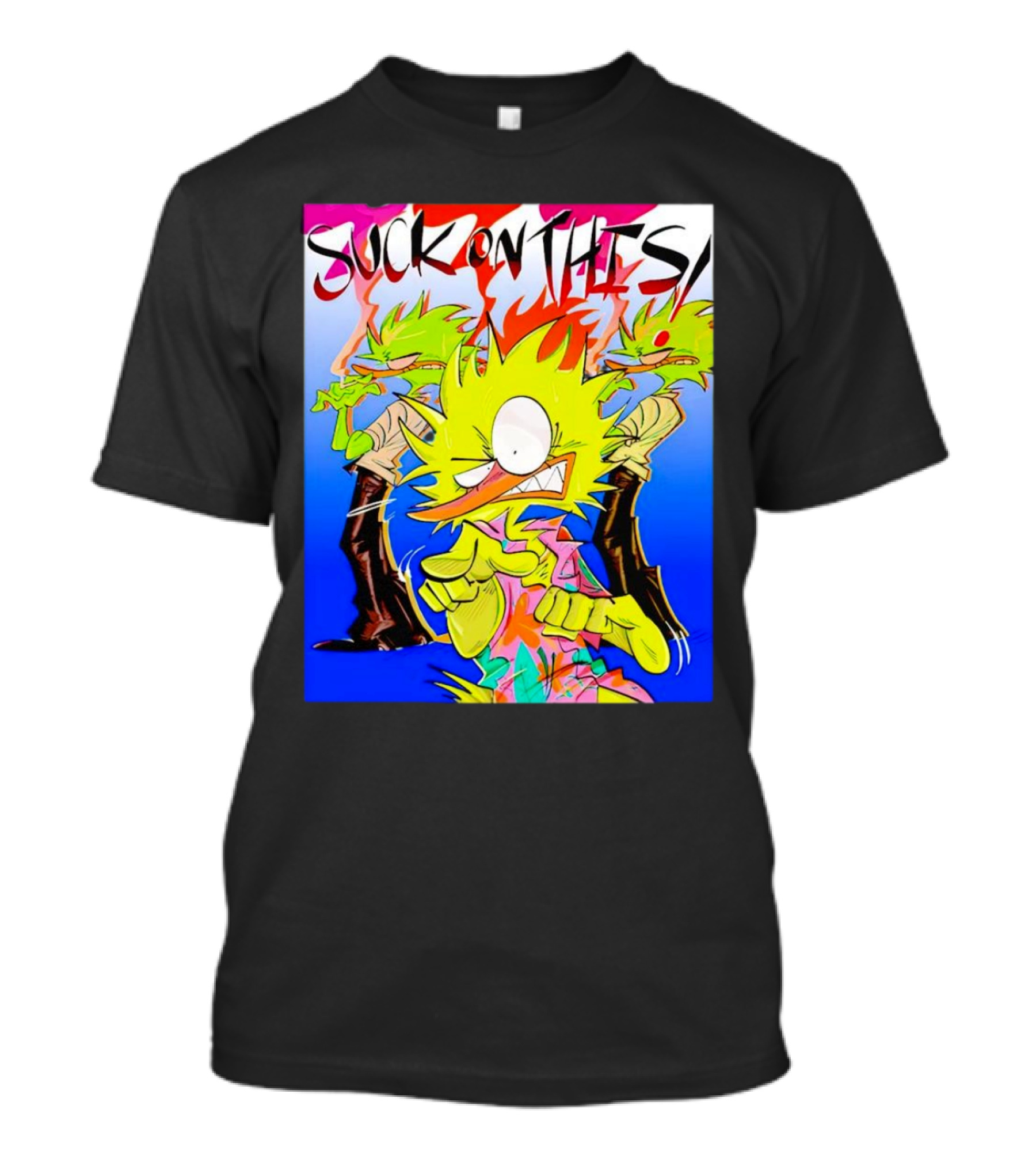 Suck On This Rugrats Reptar And Chuckie Cartoon T-Shirt